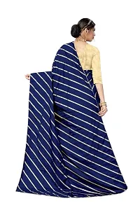 SHRISHARVADA TRANDZ Women's lehriya georgette printed sarees With Blouse Piece saree (Blue)-thumb2