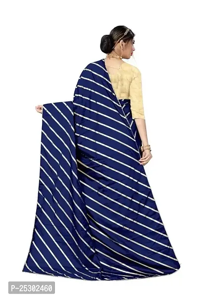SHRISHARVADA TRANDZ Women's lehriya georgette printed sarees With Blouse Piece saree (Blue)-thumb3