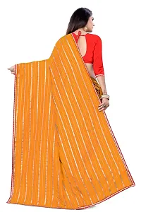 SHRISHARVADA TRANDZ Women's Woven Dola silk Saree leheriya sarees (YELLOW)-thumb3