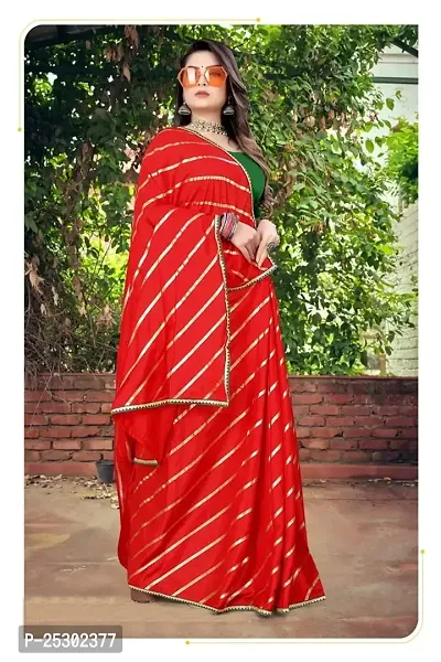 SHRISHARVADA TRANDZ Fancy saree Leheriya design womens (RED)-thumb5