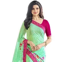 SHRISHARVADA TRANDZ fashion georgette saree with blouse piece sarees. (c green)-thumb2