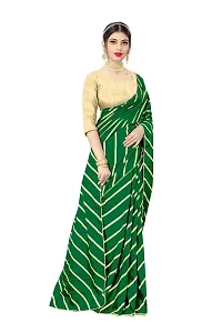 SHRISHARVADA TRANDZ Women's lehriya georgette printed sarees With Blouse Piece saree (Green)-thumb2
