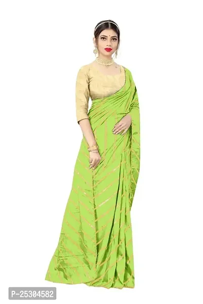 SHRISHARVADA TRANDZ Women's lehriya georgette printed sarees With Blouse Piece saree (Pista)-thumb3