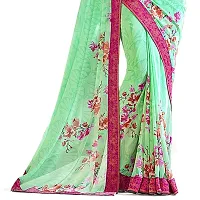 SHRISHARVADA TRANDZ fashion georgette saree with blouse piece sarees. (c green)-thumb3