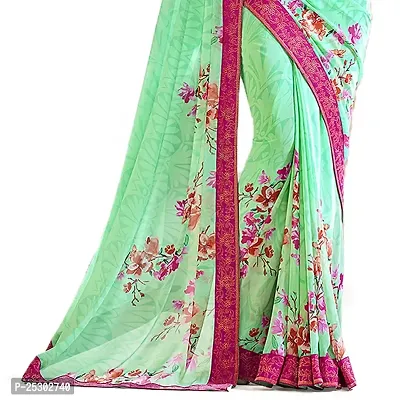 SHRISHARVADA TRANDZ fashion georgette saree with blouse piece sarees. (c green)-thumb4