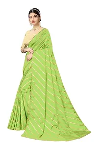 SHRISHARVADA TRANDZ Women's lehriya georgette printed sarees With Blouse Piece saree (Pista)-thumb1