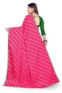 SHRISHARVADA TRANDZ Fancy saree Leheriya design womens (PINK)-thumb4