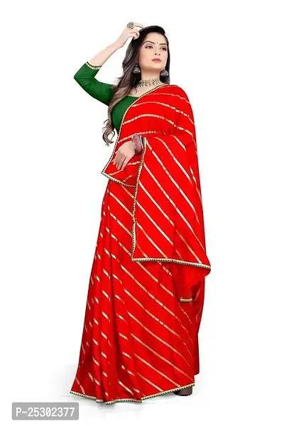 SHRISHARVADA TRANDZ Fancy saree Leheriya design womens (RED)-thumb3