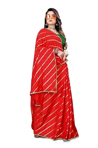 SHRISHARVADA TRANDZ Fancy saree Leheriya design womens (RED)-thumb3