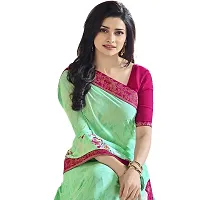 SHRISHARVADA TRANDZ fashion georgette saree with blouse piece sarees. (c green)-thumb1