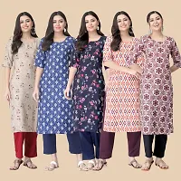 Classic Crepe Printed Kurtis Combo For Women-thumb1