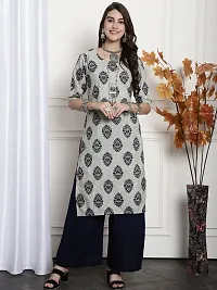 Elegant Crepe Printed Kurta For Women And Girls-thumb1