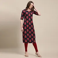 Fashionable Straight Multicoloured Printed Crepe Kurta For Women Combo Pack Of 2-thumb1