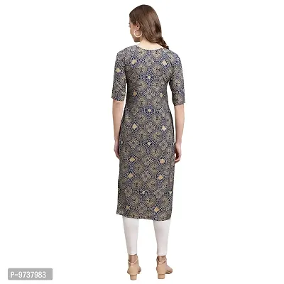 Fashionable Straight Multicoloured Printed Crepe Kurta For Women Combo Pack Of 4-thumb2