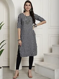 Fancy Crepe Printed Kurtas For Women-thumb1