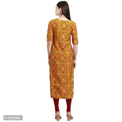 Fashionable Straight Multicoloured Printed Crepe Kurta For Women Combo Pack Of 4-thumb4