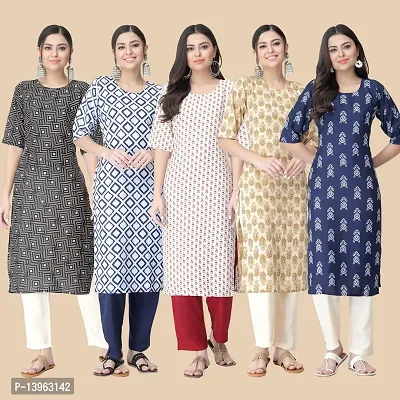 Classic Crepe Printed Kurtis Combo For Women