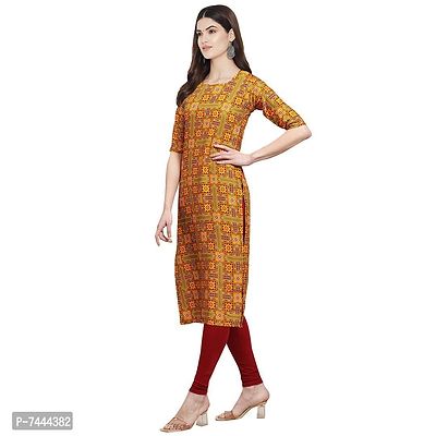 Multicoloured Crepe Printed Kurtas For Women-thumb3