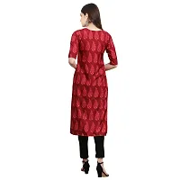 Stylish Crepe Printed Straight Kurta For Women- Pack Of 3-thumb3