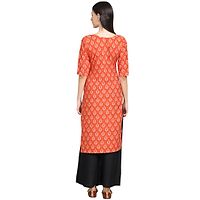 Stylish Crepe Printed Straight Kurta For Women- Pack Of 3-thumb2