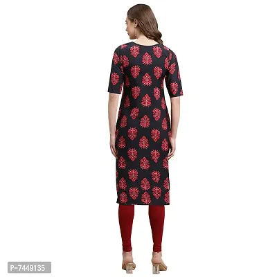 Elegant Crepe Multicoloured Printed Straight Kurta For Women- Pack Of 6-thumb4