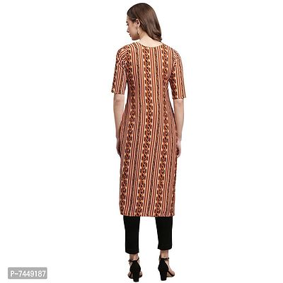 Multicoloured Crepe Printed Kurtas For Women-thumb2