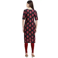 Elegant Crepe Multicoloured Printed Straight Kurta For Women- Pack Of 6-thumb4