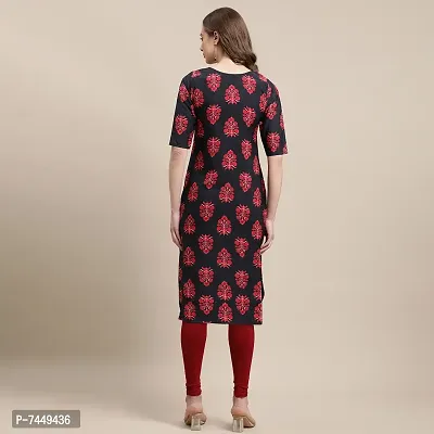 Elegant Crepe Multicoloured Printed Straight Kurta For Women- Pack Of 6-thumb3