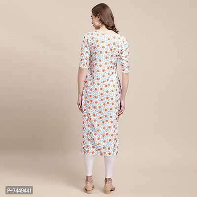 Multicoloured Crepe Printed Kurtas For Women-thumb3