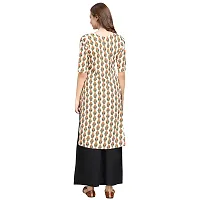 Stylish Beige Crepe Floral Print Straight Kurta For Women-thumb3