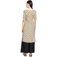 Stylish Beige Crepe Floral Print Straight Kurta For Women-thumb3