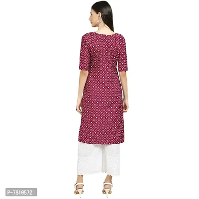 Purple Crepe Ethnic Motif Kurtas For Women-thumb4