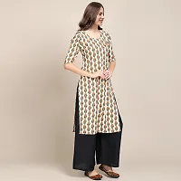 Stylish Beige Crepe Floral Print Straight Kurta For Women-thumb2