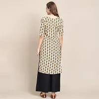 Stylish Beige Crepe Floral Print Straight Kurta For Women-thumb4