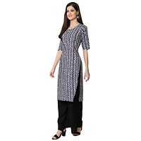 Alluring Crepe Digital Printed Straight Kurta For Women- Pack Of 3-thumb1