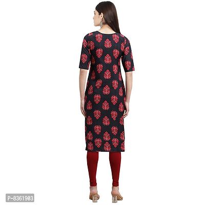 Trendy Crepe Digital Printed Straight Kurta For Women (Pack of 5)-thumb3