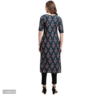 Trendy Crepe Digital Printed Straight Kurta For Women (Pack of 5)-thumb4