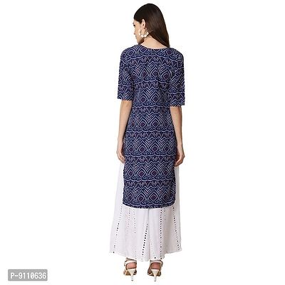 Women Crepe Digital Printed Straight Kurti  Pack of 6-thumb2