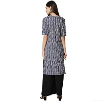 Women Crepe Digital Printed Straight Kurti  Pack of 6-thumb1