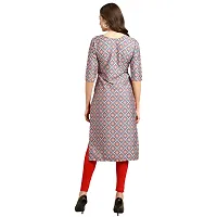 Women Crepe Digital Printed Straight Kurti  Pack of 6-thumb1