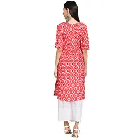 Women Crepe Digital Printed Straight Kurti  Pack of 6-thumb2