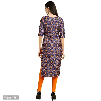 Women Crepe Digital Printed Straight Kurti (Pack of 5)-thumb2