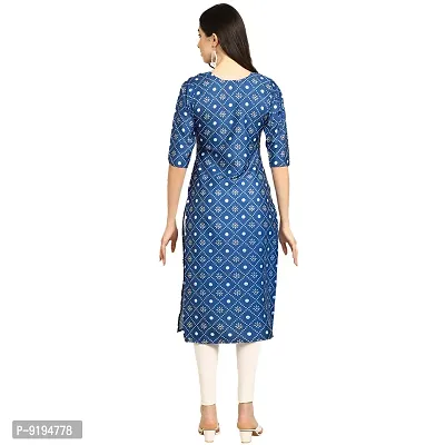 Women Crepe Digital Printed Straight Kurti (Pack of 5)-thumb5