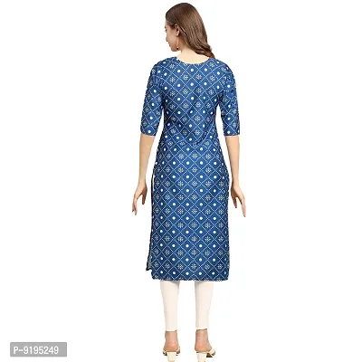 Women Crepe Digital Printed Straight Kurti (Pack of 5)-thumb4