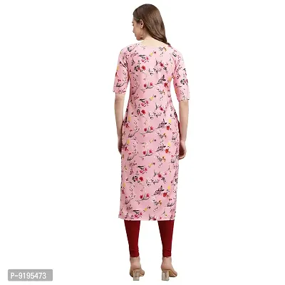 Women Crepe Digital Printed Straight Kurti (Pack of 5)-thumb4