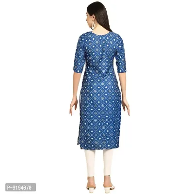 Women Crepe Digital Printed Straight Kurti (Pack of 5)-thumb2