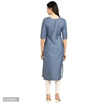 Women Crepe Digital Printed Straight Kurti (Pack of 5)-thumb3