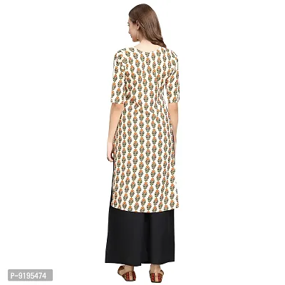 Women Crepe Digital Printed Straight Kurti (Pack of 5)-thumb4