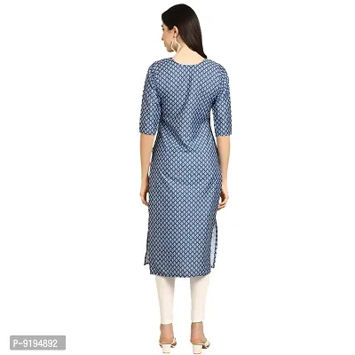 Women Crepe Digital Printed Straight Kurti (Pack of 5)-thumb3