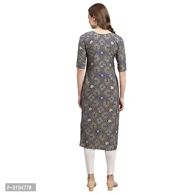 Women Crepe Digital Printed Straight Kurti (Pack of 5)-thumb5